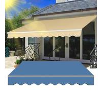 Connecteur en T rétractable et imperméable - 300 x 250 cm - Bleu ciel - Pour balcon et terrasse - Compatible avec auvents de 200 x 150 cm - Protection extérieure
