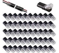 Connecteur enfichable à double fil avec boucle de verrouillage, connecteurs de fil basse tension, aucun dénudage requis, connecteurs de fil sans outil (50)