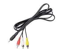Connecteur et terminal 2,5 mm Mini Jack stéréo auxiliaire mâle vers 3 RCA audio AV équipement vidéo | Adaptateur de composant de câble d'entrée (1,5 m)