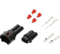 Connecteur Étanche À 2 Broches, Fiche De Connecteur, Série De 2Mm Mâle Femelle Pour Kawasaki Pour Moto pour Suzuki En Plastique Cuivre Noir, 1 Ensemble