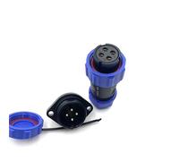 Connecteur étanche à 4 broches série SP21 Connecteur d'aviation femelle et femelle Installation de panneau à bride à 2 trous Connecteur industriel soudé pour l'aviation et les équipements industriels