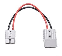 Connecteur étanche - Câble de charge de batterie de camion 50 A 6AWG/8AWG - Fil de cuivre étamé de 30 cm IP65 pour véhicules électriques, chariots élévateurs, chariots de golf, voitures 12 V