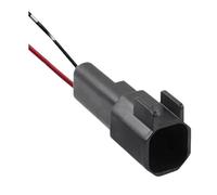 Connecteur étanche for automobile, 1 jeu de 2 broches mâles et femelles, 34062-0028 34675-0001, prise de faisceau de capteur de roue avant for injecteur de carburant(Dark Grey,5 S)