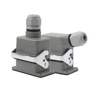 Connecteur étanche HDC-HE-6, fiche 500 V 16 A, indice de protection IP65, joint d'étanchéité en caoutchouc nitrile (1 pièce)(Side Line)