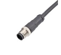 Connecteur étanche moulé M12, coude droit, broche 3P4, 5 trous, 8 cœurs, 17 cœurs, câblage, prise d' IP67(2 core straight pin molded plug 1 meter PVC)