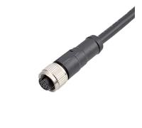Connecteur étanche moulé M12, coude droit, broche 3P4, 5 trous, 8 cœurs, 17 cœurs, câblage, prise d' IP67(4 core straight hole molded plug 1 meter PVC)