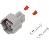 Connecteur Étanche Pour Injecteur De Carburant À 2 Broches, Fiche, Connecteur De Borne De Fil Femelle De La Série 2 Mm Pour Nissan En Plastique Cuivre Gris, 1 Ensemble