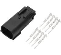 Connecteur Étanche Pour Phare À 8 Broches, Connecteur De Borne De Fil Mâle De La Série 1,5 Mm Pour Ford Pour Buick En Plastique Cuivre Noir, 1 Ensemble