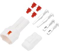 Connecteur Étanche Pour Voiture À 2 Broches, Fiche De Connecteur De Fil Mâle Femelle De La Série 2 Mm Pour Honda En Plastique Cuivre Blanc, 1 Ensemble