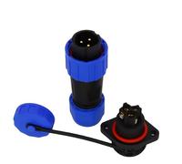Connecteur étanche SP1610, écrou arrière/amarrage/bride 2 3 4 broches, sertissage de vis sans connecteur à souder IP68(Flange 3Pin)