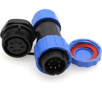 Connecteur Étanche Ty20 7 Broches 5 A Pour L'Aviation, Prise Pour Montage Sur Tableau Électrique, Sans Soudure, Déconnexion Rapide, Pressé À Vis, Écrou Arrière, Fiche