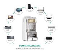 Connecteur Ethernet RJ45 - UGREEN - Lot de 10 - Plaqué Or 24K - STP - Compatible Cat 5/6/7
