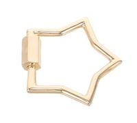 Connecteur Étoile en Alliage de Zinc Fermeture à Vis | Finition Chic, Surface Lisse et Couleur Or, pour Paquet, Pendentifs et Créations Artisanales