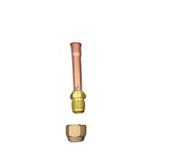 Connecteur évasé à 45 degrés SAE 1/4 "3/8" 1/2 "3/4", avec Tube en cuivre, raccord de Tuyau en Laiton, Adaptateur for climatiseur, 1 pièce (Color : 12.7mm 1l2 inch, Size : No Nut)