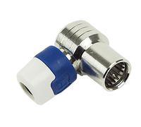 Connecteur F Push-On Coudé pour Câble coaxial CATV Modèle QFA 5 Blanc