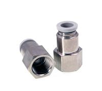 Connecteur femelle fileté, série PCF, raccord à une touche, PCF4M5/01/02 PCF6M5/01/02/03 PCF801/02/03 PCF10 PCF12, 8 pièces(PCF1202)