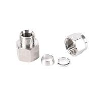 Connecteur fileté Raccord droit en acier inoxydable 304, adaptateur union à compression double virole, connecteur femelle M14 M20(10MM*M14)