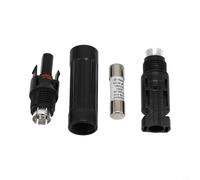Connecteur fusible pour panneaux solaires, compatible avec fusibles en ligne 15 A et 30 A, couleur noire (20 A)