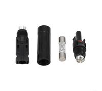 Connecteur fusible pour panneaux solaires, compatible avec les fusibles en ligne 15 A et 30 A, couleur noire (15 A)