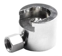 Connecteur hexagonal coulissant pour graisse - 16 mm/22 mm - Pour automobile, moto, camion, utilisation industrielle, adaptateur métallique argenté avec mamelon de type bouton plat, 36 x 25 x 40 mm