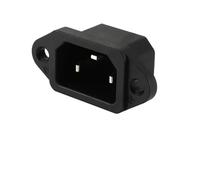 Connecteur IEC320 C14 3 broches 10 A, 5 pièces, prise d'alimentation secteur, couvercle en PVC étanche(201-3P)
