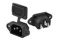 Connecteur IEC320 C14 3 broches 10 A, 5 pièces, prise d'alimentation secteur, couvercle en PVC étanche(Cover)