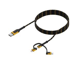 Connecteur industriel Dewalt Câble USB USB-A - USB-C + microUSB + Lightning 1,8 m Câble (DXMA131-1356-DWG)