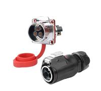 Connecteur industriel étanche série LP M12 M16 M20 M24, Terminal à vis, prise rapide, connecteurs de câble d'alimentation sans soudure(LP24 3 Pin)