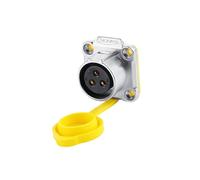 Connecteur Industriel M20 2, 3, 4, 5, 7, 9, 12 Broches, connecteur de Fil étanche Haute Tension, connecteurs de câble d'alimentation et de Signal(3-Pin Socket)