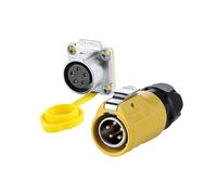 Connecteur Industriel M20 2, 3, 4, 5, 7, 9, 12 Broches, connecteur de Fil étanche Haute Tension, connecteurs de câble d'alimentation et de Signal(5 Pin Set)