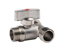 Connecteur inverseur à 3 voies en laiton et acier inoxydable, adaptateur d'eau multi-usage pour évier de salle de bain et de cuisine, comprend des vannes d'arrêt, installation rapide, argent, 6,4 cm