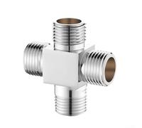 Connecteur inverseur d'eau à trois voies, valve de connexion rapide 1 entrée 2 sorties pour raccords de tuyauterie à 4 voies, répartiteur de plomberie pour systèmes d'irrigation de cuisine et de salle