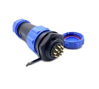 Connecteur IP68 à 12 broches série SP21, connecteur circulaire à prise mâle et femelle SP21 avec installation d'écrou, connecteur d'aviation étanche et anti-poussière utilisé