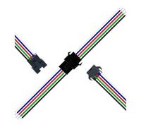 Connecteur JST LED mâle et femelle, 2/3/4/5/6 broches, pilote de câble métallique for pixels RGB RGBIC, bande lumineuse LED, 5 à 100 paires(5Pin JST,20PCS)