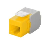 Connecteur Keystone Cat6A UTP - Toolless - Jaune