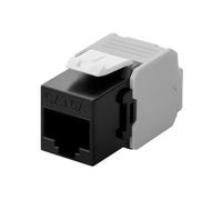 Connecteur Keystone Cat6A UTP - Toolless - Noir