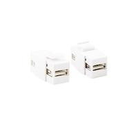 Connecteur keystone USB 2.0, blanc