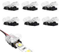 Connecteur LED à 2 broches pour bande lumineuse de 10 mm de large non étanche à l'eau à connexion rapide