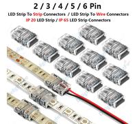 Connecteur LED sans soudure 6 5 4 3 2 broches connecteurs de bande LED pour RGB RGBW SMD 5050 WS2812B connexion de fil de lumière de bande LED Bande LED à bande LED