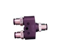 Connecteur M12 Type Y 5 broches, un mâle à deux mâles, étanche, 1 pièce