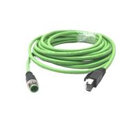 Connecteur M12 vers RJ45, connecteur réseau RJ45 Droit coudé à 4 Broches, 8 conducteurs, capteur A/D/X, câble réseau blindé Haute flexibilité(4 Core,2M,X)