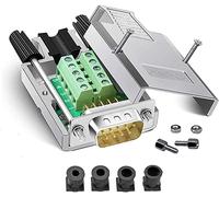 Connecteur Mâle DB9 sans Soudure, Coquille en Métal de 9 Broches RS232 D-SUB Adaptateur série