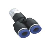 Connecteur mâle en Y PWT, raccord d'air en plastique M5 1/8 1/4 3/8 1/2 for tube pneumatique PU PA, 10 pièces/lot(PWT6 M5 6mm M5,R Thread)