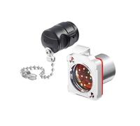 Connecteur mâle et femelle en métal étanche BD24 for équipement d'automatisation, fiche et prise d'aviation, 12 trous de noyau(Flange public seat)