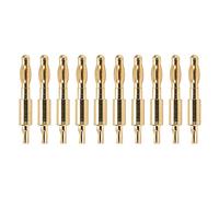 Connecteur mâle fiche banane 4 mm pour tests électriques - Adaptateur de type à souder en cuivre plaqué or fabriqué avec la technologie CNC pour usage en laboratoire et industriel