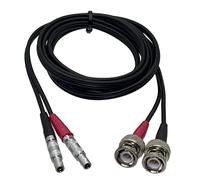 Connecteur mâle RG174 2x FFA 00S C5 à 2x BNC Q9, bornes de fil for câble de détecteur de défauts ultrasoniques 20 pouces ~ 5M(10FT (3M))