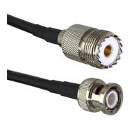 Connecteur mâle UHF PL259 et Jack Femelle SO239 vers connecteur mâle BNC à sertir RG58 RG316 câble Terminal RF Cavalier Pigtail 6 Pouces ~ 10 m(RG58 SO239 to BNC,4M)
