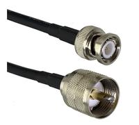 Connecteur mâle UHF PL259 et Jack Femelle SO239 vers connecteur mâle BNC à sertir RG58 RG316 câble Terminal RF Cavalier Pigtail 6 Pouces ~ 10 m(RG58 PL259 to BNC,4M)