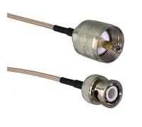 Connecteur mâle UHF PL259 et Jack Femelle SO239 vers connecteur mâle BNC à sertir RG58 RG316 câble Terminal RF Cavalier Pigtail 6 Pouces ~ 10 m(RG316 PL259 to BNC,10inch (25CM))
