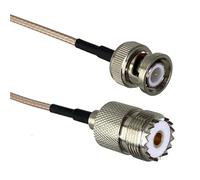 Connecteur mâle UHF PL259 et Jack Femelle SO239 vers connecteur mâle BNC à sertir RG58 RG316 câble Terminal RF Cavalier Pigtail 6 Pouces ~ 10 m(RG316 SO239 to BNC,4M)